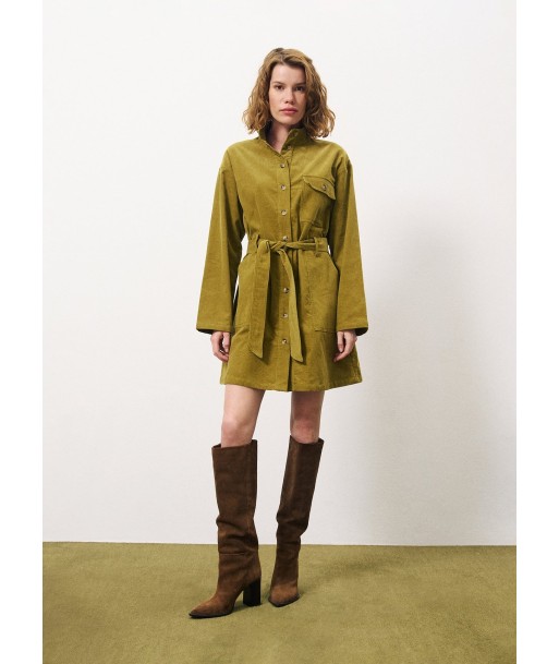 Robe CLOELIA Olive Venez découvrir notre 