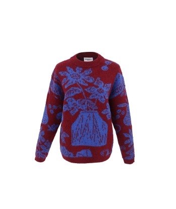 Pull EGENIE Flora blue le des métaux précieux