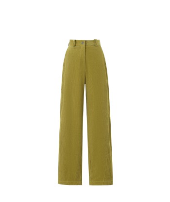 Pantalon ELYSA Olive brillant des détails fins