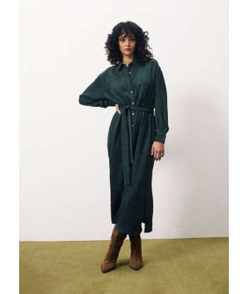 Robe CLORIS Vert foret rembourrage situé sous