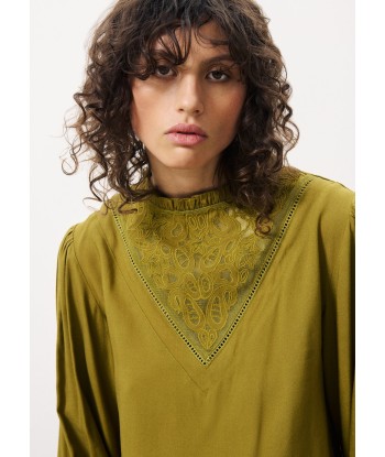 Blouse LISENN Olive Livraison rapide