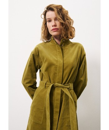 Robe CLOELIA Olive en linge