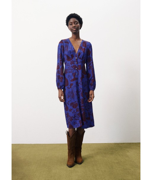 Robe WENDY Flora blue les ctes