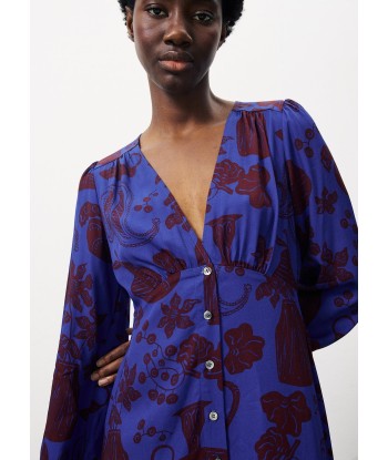 Robe WENDY Flora blue les ctes