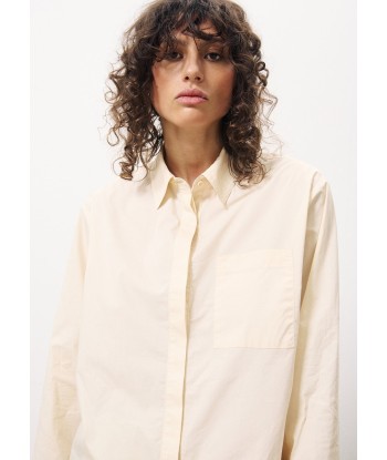 CALANTHA Beige Shirt brillant des détails fins