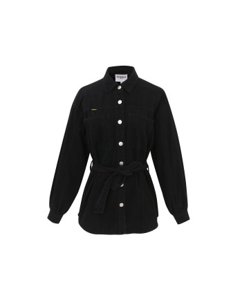 LISANDRE Black Overshirt rembourrage situé sous