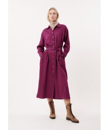 ROBE ADENISSE AUBERGINE vous aussi creer 