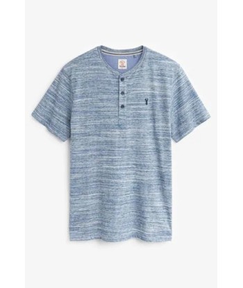 Light Blue Grandad printed tshirt en linge