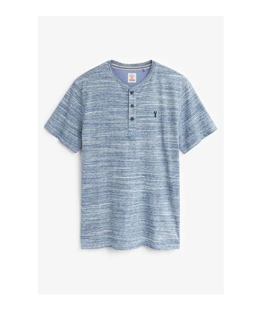 Light Blue Grandad printed tshirt en linge