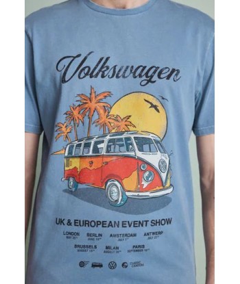 Blue Volkswagen License Print T-Shirt Jusqu'à 80% De Réduction