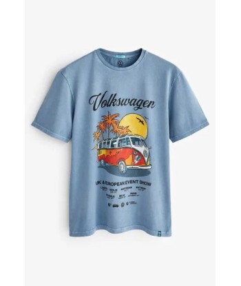 Blue Volkswagen License Print T-Shirt Jusqu'à 80% De Réduction