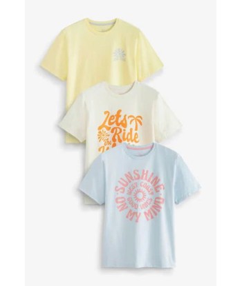 Pastel Surf Mix Print T-Shirts 3 PACK Les êtres humains sont 