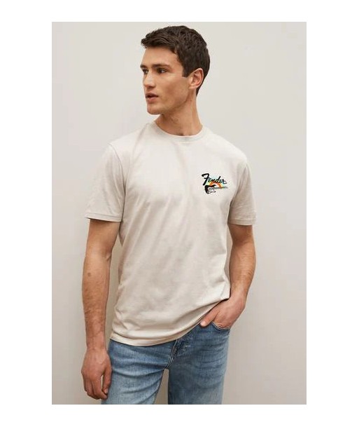 Ecru Fender License T-Shirt soldes