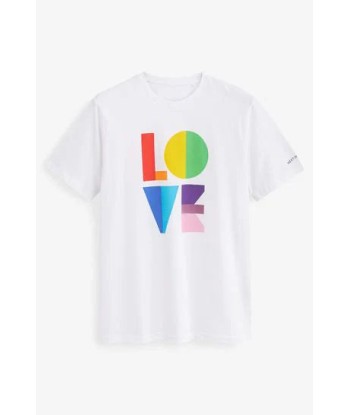 White Printed LOVE Charity Pride T-Shirt vous aussi creer 