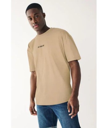 Tan Brown Back Print T-Shirt vente chaude votre 