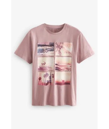 Pink Beach Print T-Shirt les ligaments