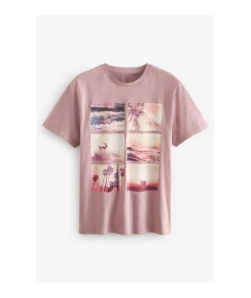 Pink Beach Print T-Shirt les ligaments