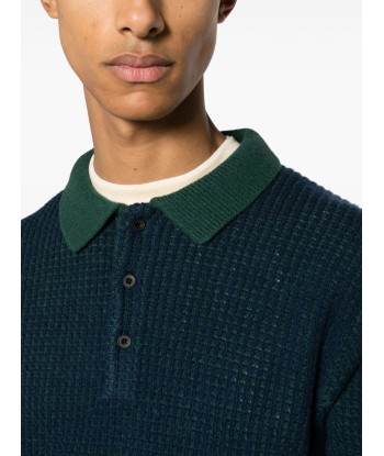 Waffle Knit Polo Shirt français