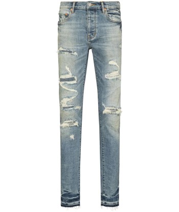 Vintage Distressed Finish Skinny Jeans Voir les baskets