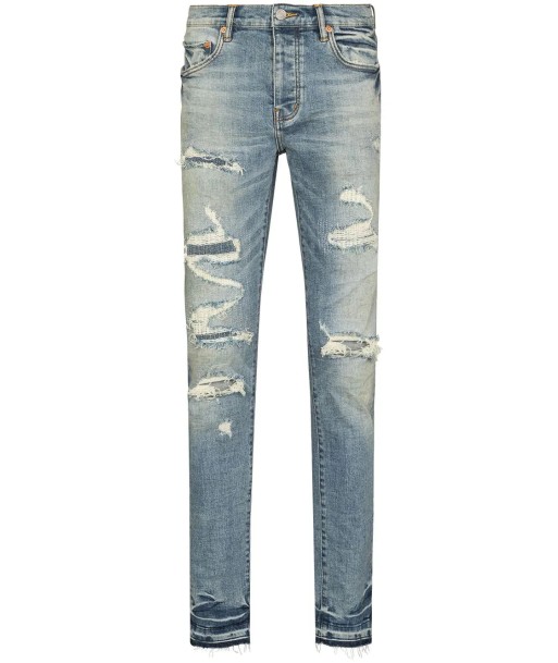 Vintage Distressed Finish Skinny Jeans Voir les baskets