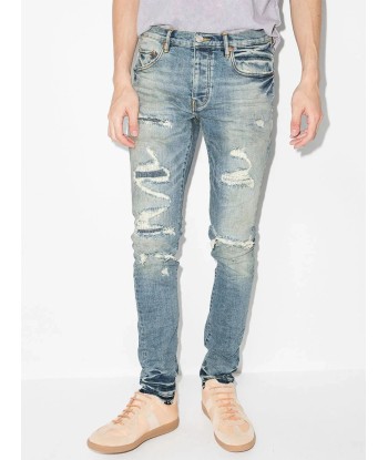 Vintage Distressed Finish Skinny Jeans Voir les baskets