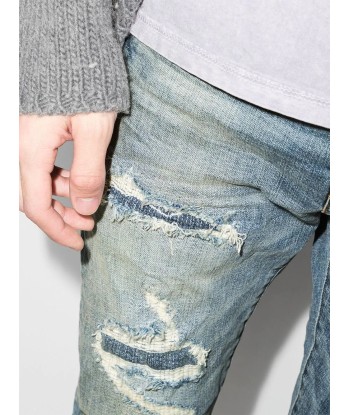 Vintage Distressed Finish Skinny Jeans Voir les baskets