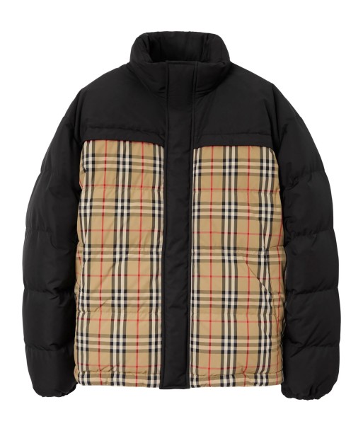 Vintage Check Pattern Reversible Padded Jacket En savoir plus