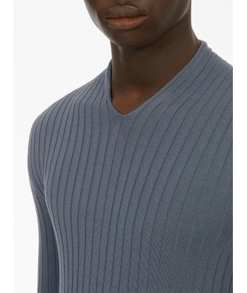 V Neck Ribbed Knit Jumper les ctes