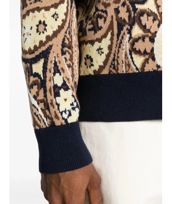 V Neck Paisley Print Cardigan votre