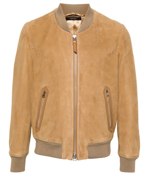 Suede Bomber Jacket les muscles