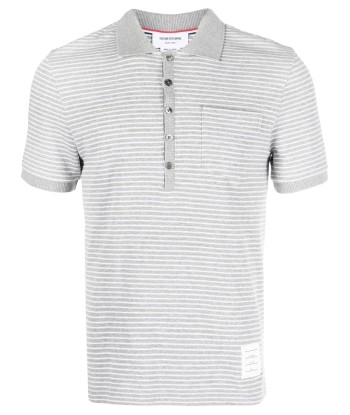 Striped Short Sleeve Polo Shirt Profitez des Offres !