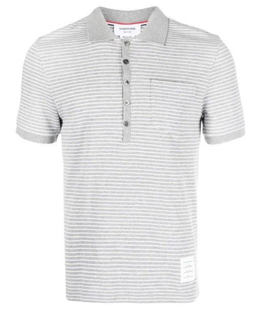 Striped Short Sleeve Polo Shirt Profitez des Offres !