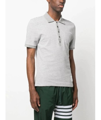 Striped Short Sleeve Polo Shirt Profitez des Offres !