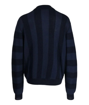 Striped Knitted Wool Cardigan s'inspire de l'anatomie humaine