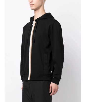 Stripe Detailing Drawstring Hoodie destockage